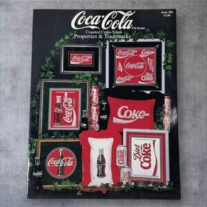 Coca-Cola Cross Stitch Pattern Book 1995 Coke Diet Coke Vintage OOP Pegasus